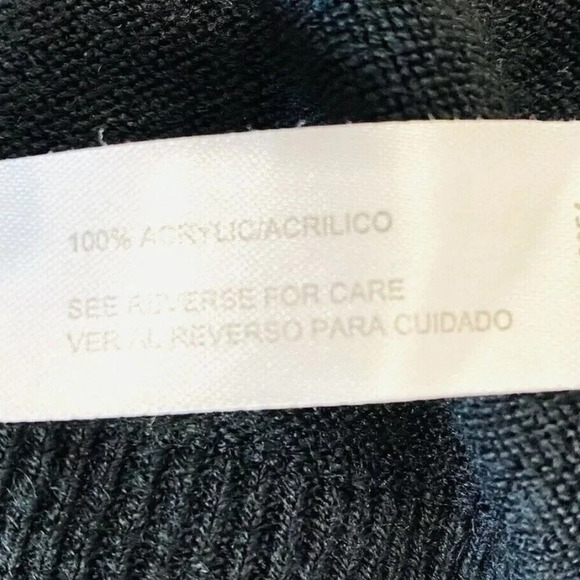 CAROLYN TAYLOR Women Long Sleeve Pull Over Studs Black Knit Sweater Extra Large - Picture 9 of 10
